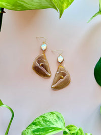 Real Saturn Moth Wings with Pearls