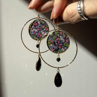 Dark Floral Halos with Black Tourmaline