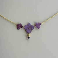 Hydrangea Necklace with Amethyst