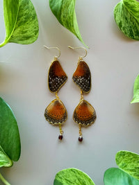 Chained Lacewing Butterfly Wings with Hessonite
