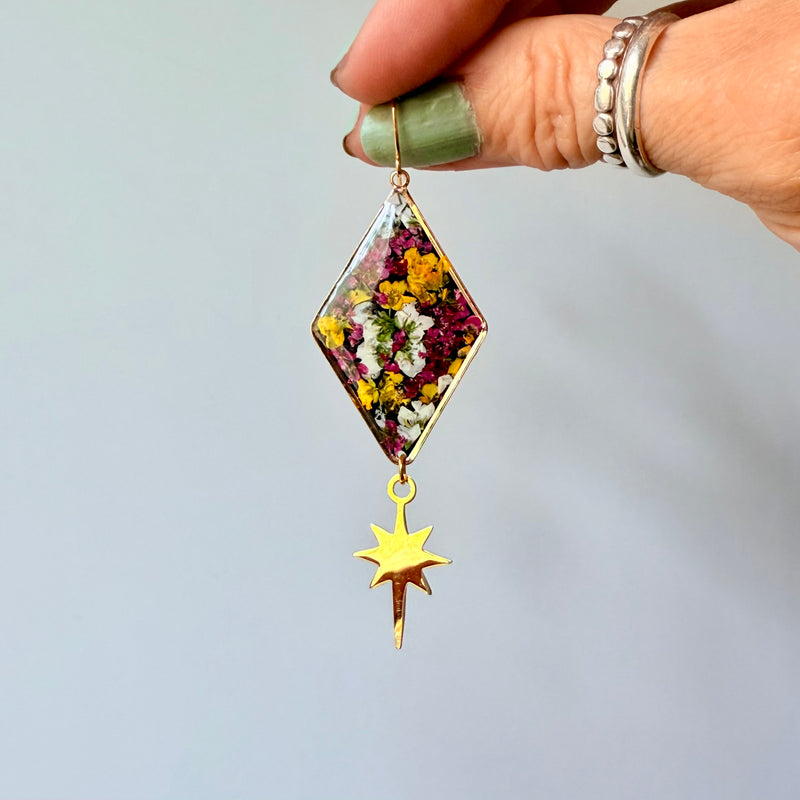 Midnight in the Garden Diamond Frames with Vermeil Star