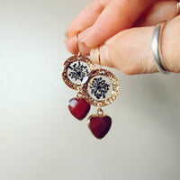 Ruby Hearts & Black Queen Anne’s Lace