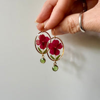 Burgundy Verbena with Peridot