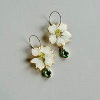 Gold Leaf Larkspur with Peridot