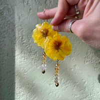 Frameless Yellow Cosmos with AAA Citrine Beads