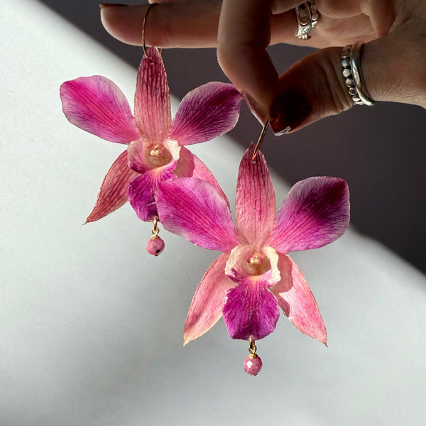 Pink Orchids with Ruby