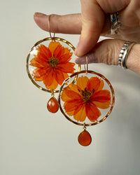 Orange Cosmos with Carnelian