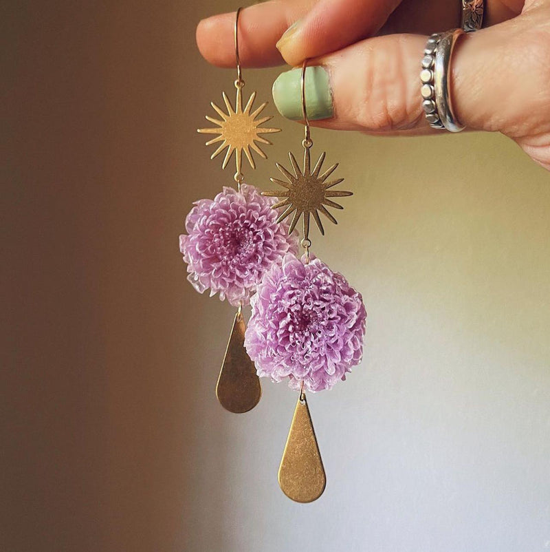 Frameless Lilac Mum with Star and Dangle