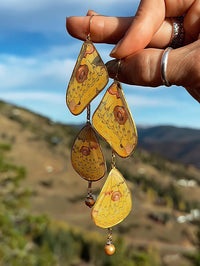 Chained Loepa formosensis Moth Wings with Golden Pearl