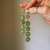 4-Tiered Jade Queen Anne's Lace and Golden Crystal Druzy