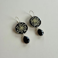 Queen Anne's Lace Sterling Silver with Faceted Black Onyx