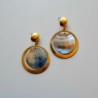 Mother of Pearl Shell Halo with Domed Studs