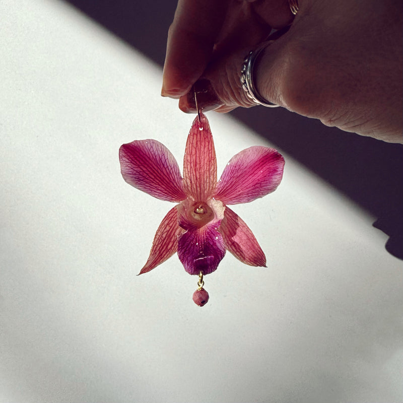 Pink Orchids with Ruby