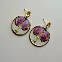 Real Bleeding Hearts with Flower Studs