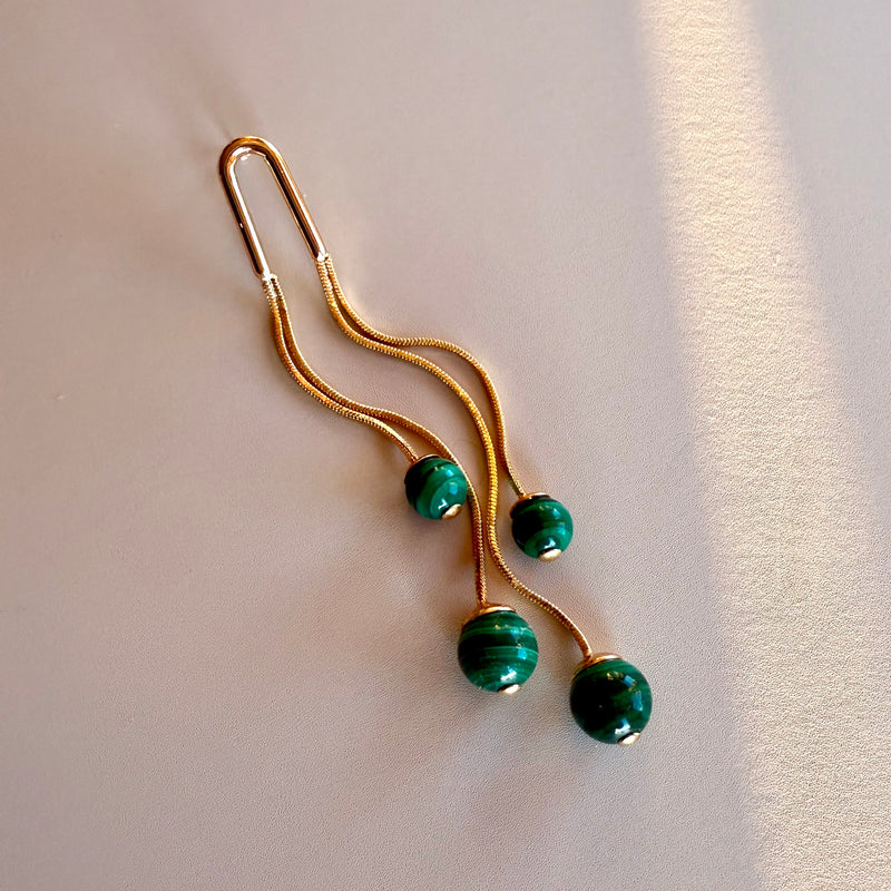 Malachite Arch and Chain Studs