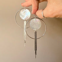 Mother of Pearl Halos in Silver