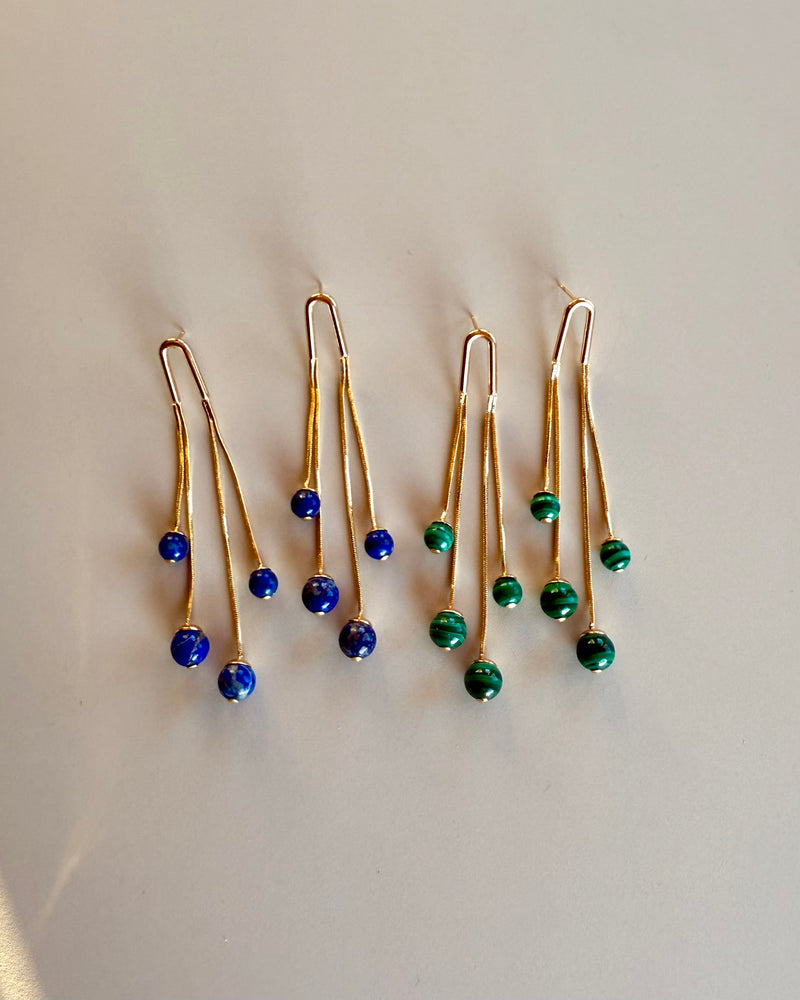 Malachite Arch and Chain Studs