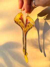 Real Actias maenas Silk Moth Wing Earrings