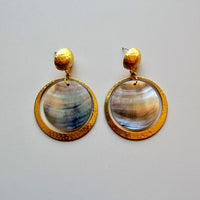 Mother of Pearl Shell Halo with Domed Studs