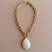 Mother of Pearl Shell Toggle Necklace