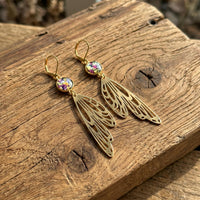Wildflower & Wing Earrings with Huggies