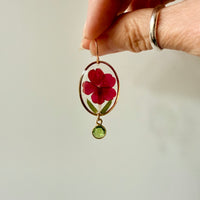 Burgundy Verbena with Peridot