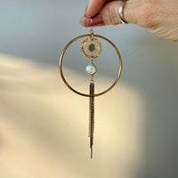 Daisy Halos with Pearls & Gold Fringe