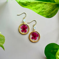 Pink Verbena with Rainbow Moonstone