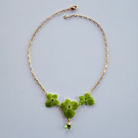 Hydrangea Necklace with Peridot