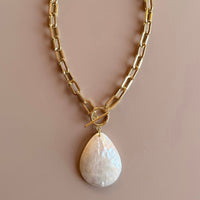 Mother of Pearl Shell Toggle Necklace