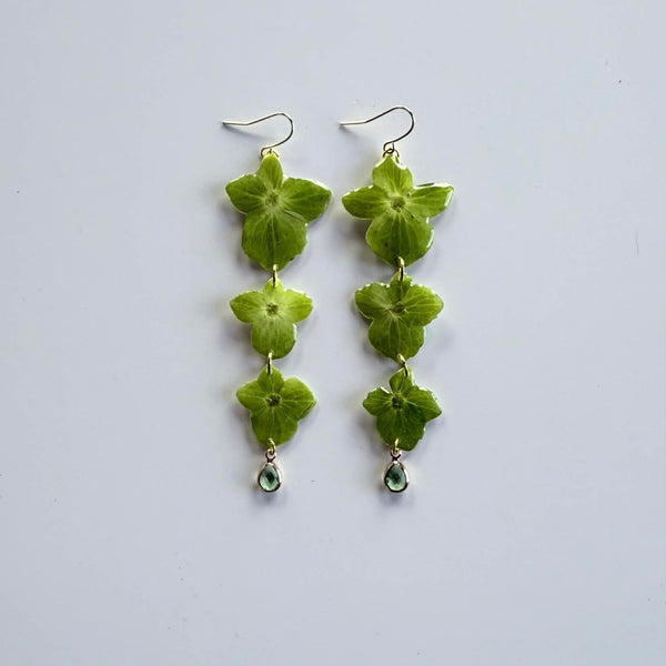 Green Hydrangea Strands with Peridot