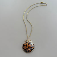 Scallop Seashell Necklace in Gold