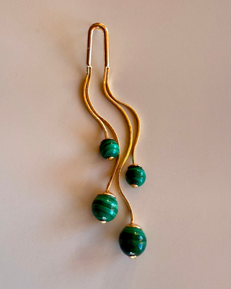 Malachite Arch and Chain Studs