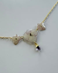Hydrangea Necklace with Amethyst