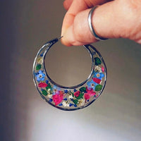 In the Garden Crescent Hoops - Silver