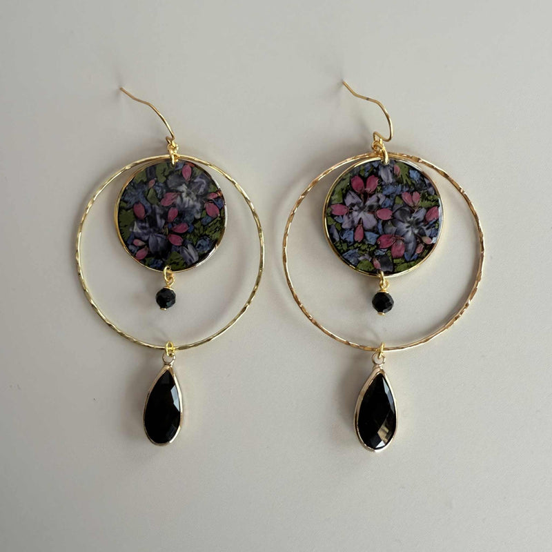 Dark Floral Halos with Black Tourmaline