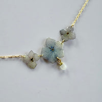 Hydrangea Necklace with Moonstone