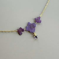 Hydrangea Necklace with Amethyst