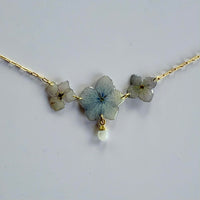 Hydrangea Necklace with Moonstone