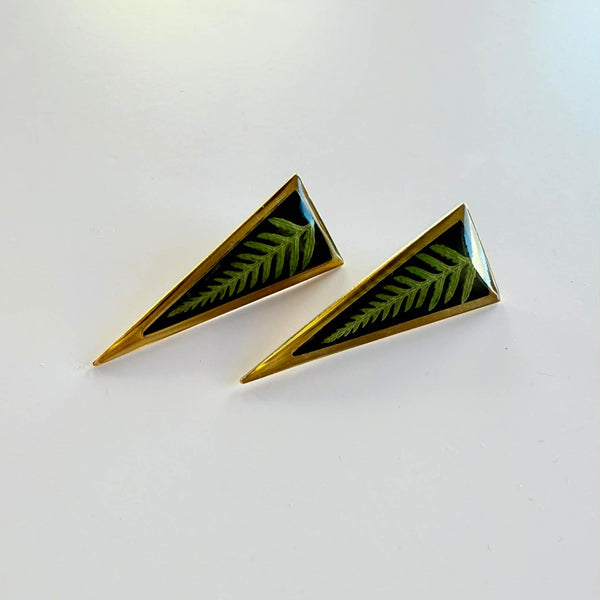 Triangle Fern Studs