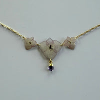 Hydrangea Necklace with Amethyst