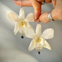 White Orchids with Sapphires