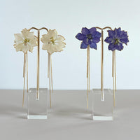 Gold Leaf Larkspur Stud with Fringe