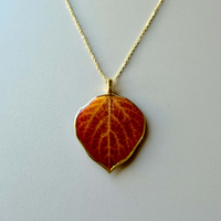 Real Aspen Leaf Necklace