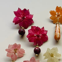 Red Larkspur Stud with Maroon Aggie Jade