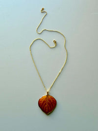 Real Aspen Leaf Necklace