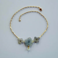 Hydrangea Necklace with Moonstone