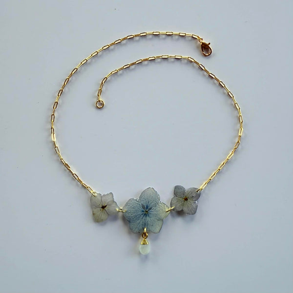 Hydrangea Necklace with Moonstone