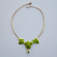 Hydrangea Necklace with Peridot