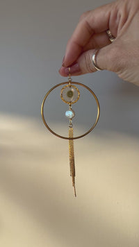 Daisy Halos with Pearls & Gold Fringe
